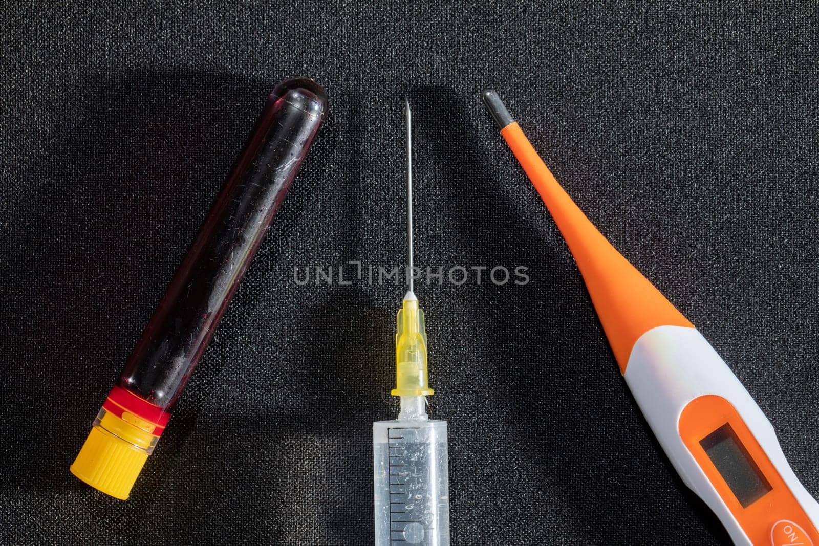 Each blood vial is transported to the laboratory for specialized tests.