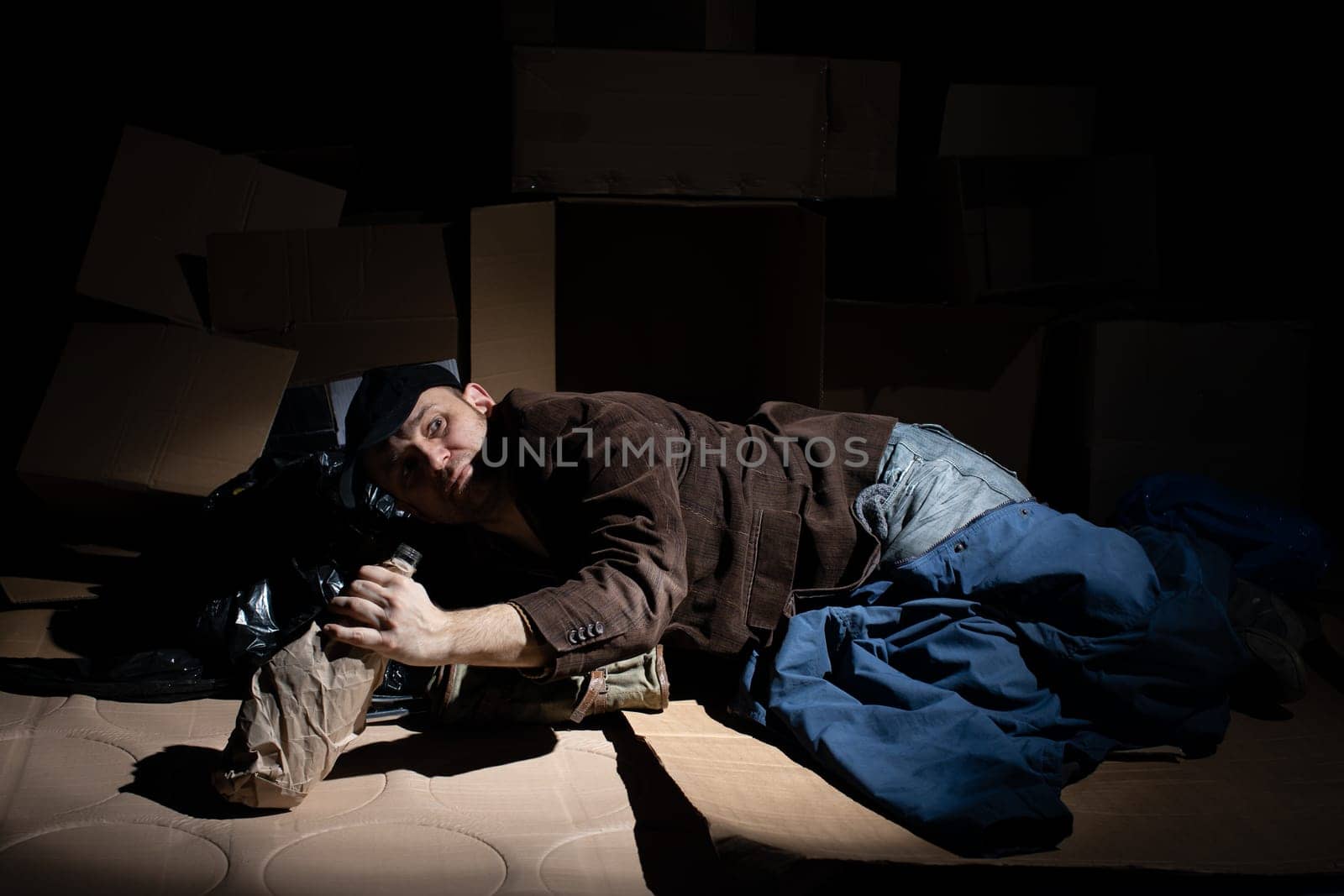 When you become homeless, street cartons become your home.
