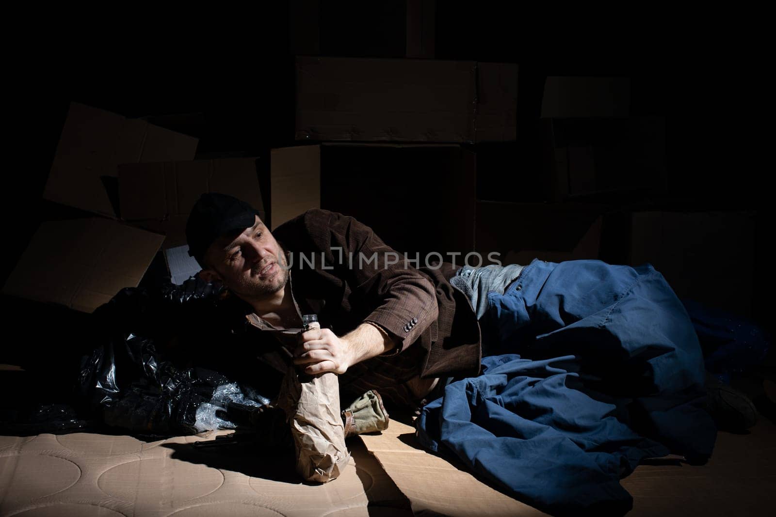 When you become homeless, street cartons become your home.