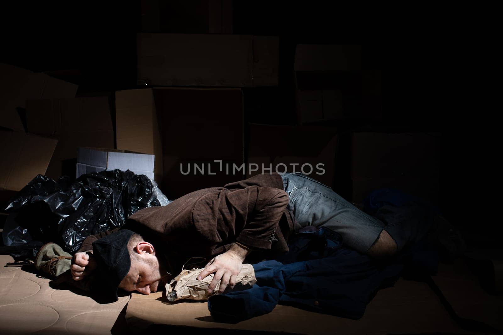When you become homeless, street cartons become your home.