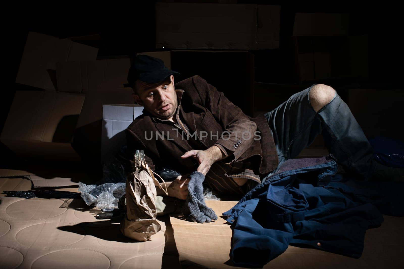 When you become homeless, street cartons become your home.