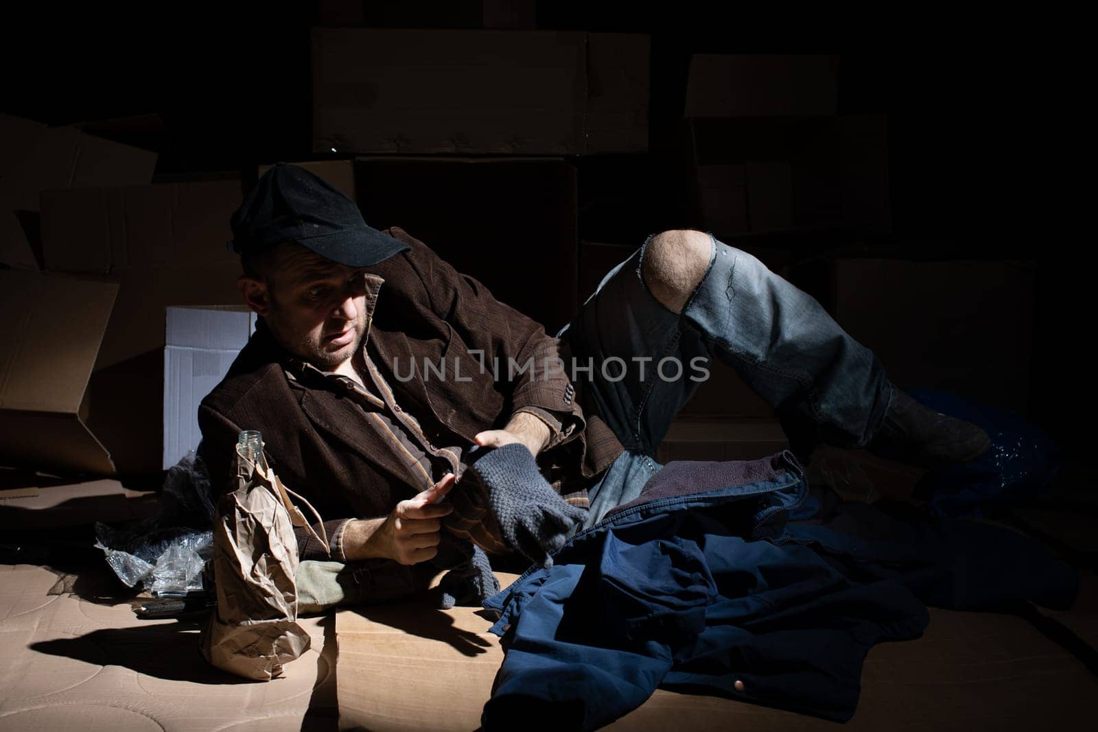 When you become homeless, street cartons become your home.
