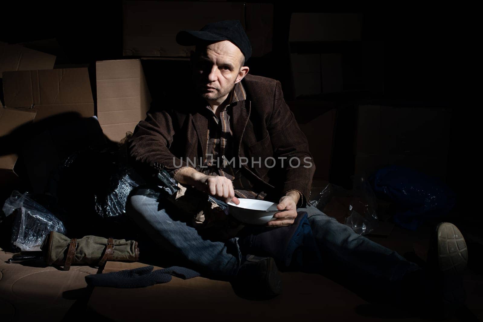 When you become homeless, street cartons become your home.