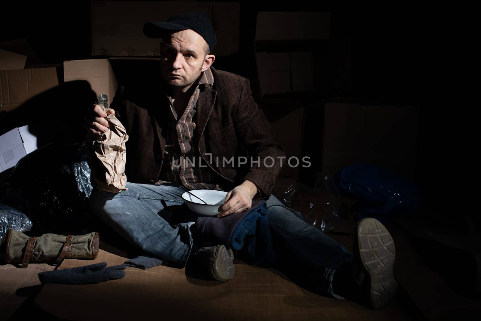 When you become homeless, street cartons become your home.