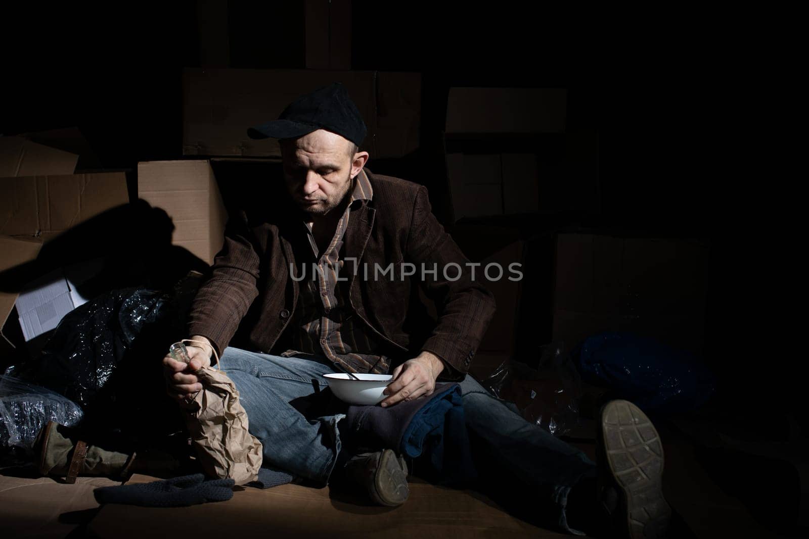 When you become homeless, street cartons become your home.