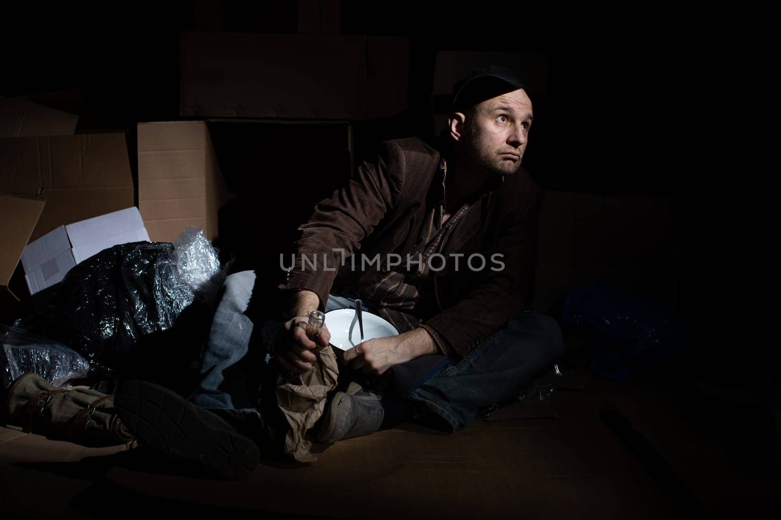 When you become homeless, street cartons become your home.
