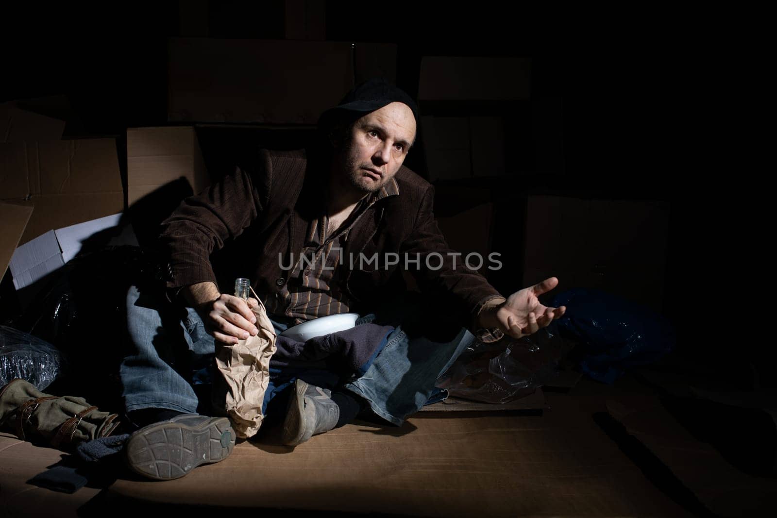 When you become homeless, street cartons become your home.