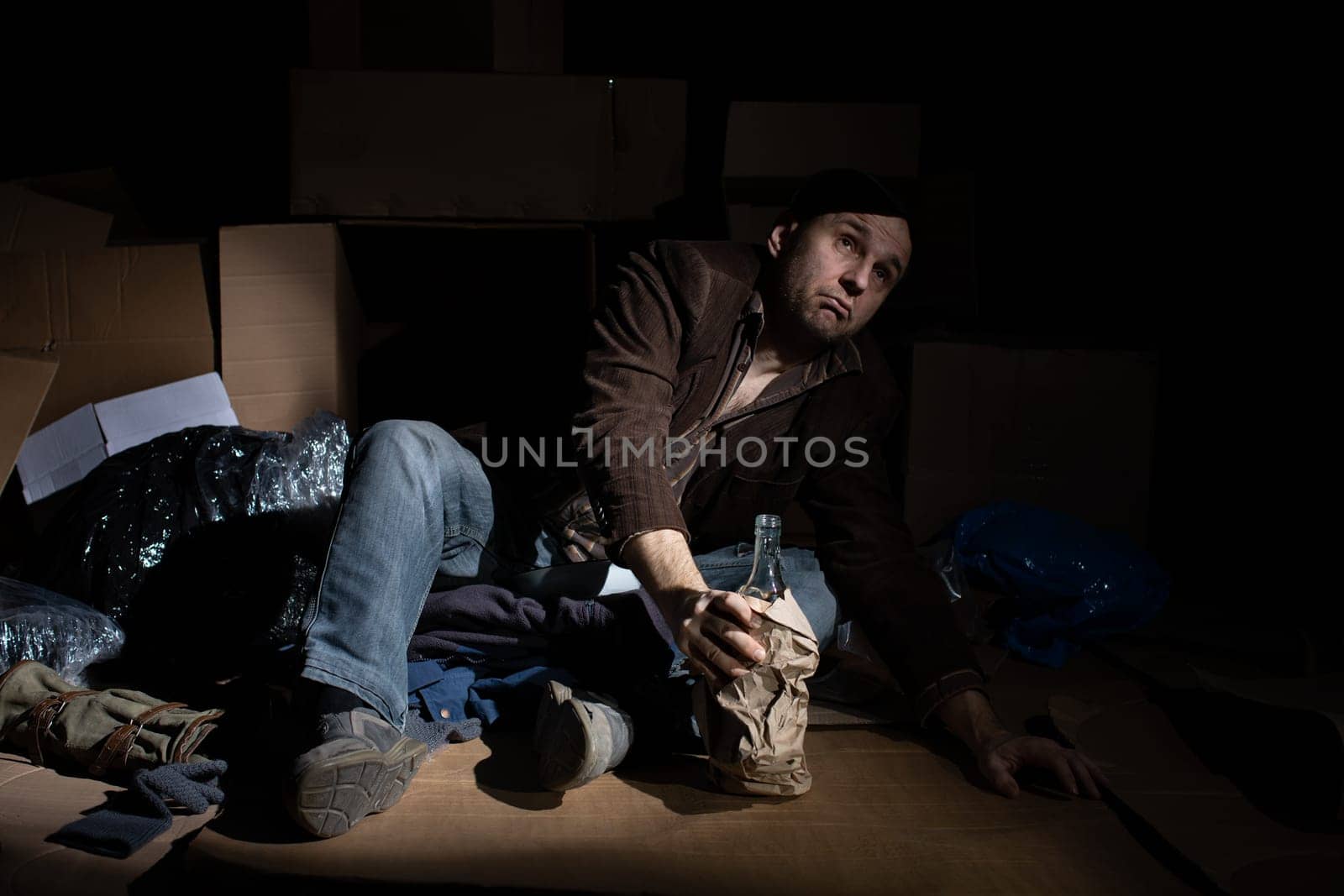 When you become homeless, street cartons become your home.