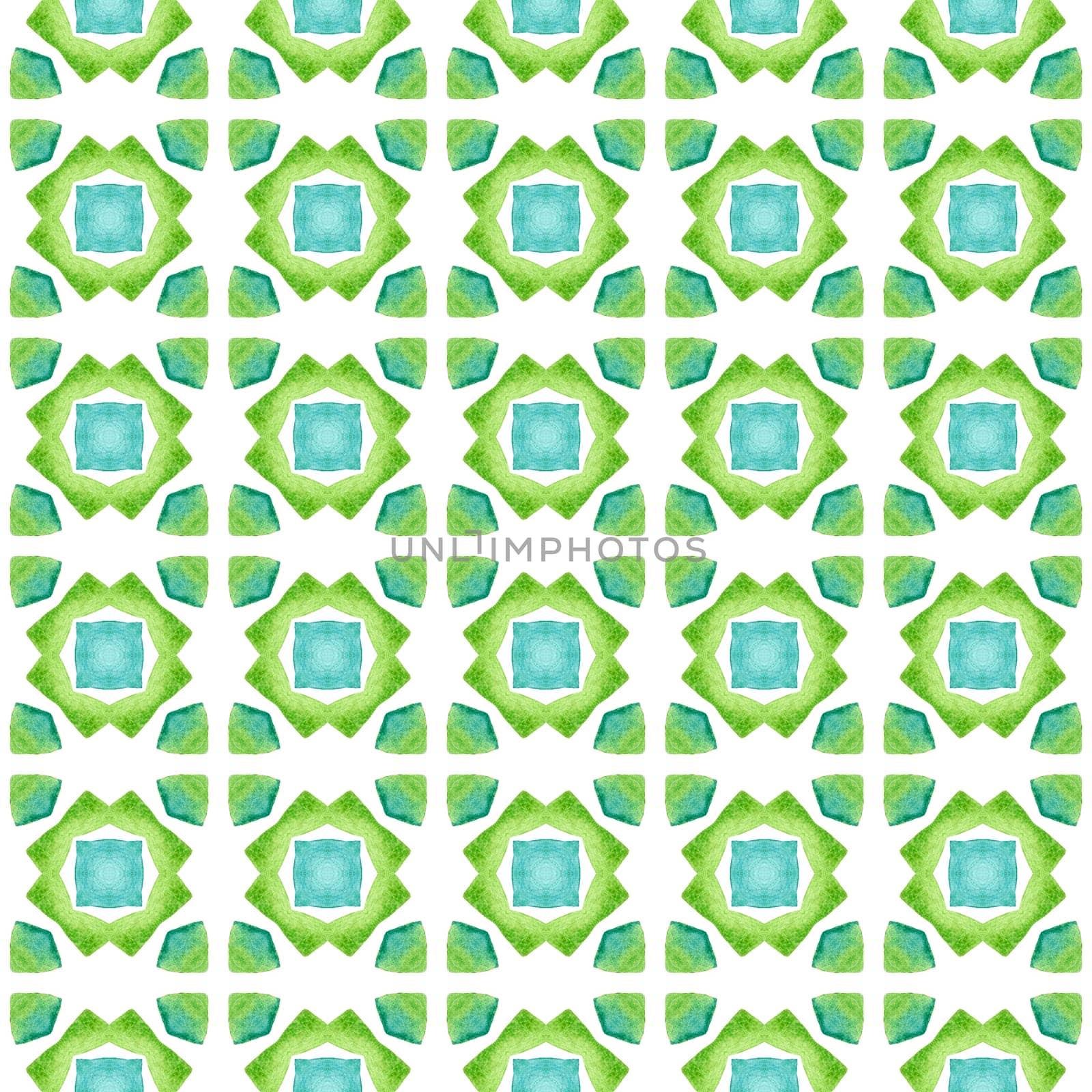 Exotic seamless pattern. Green perfect boho chic by beginagain