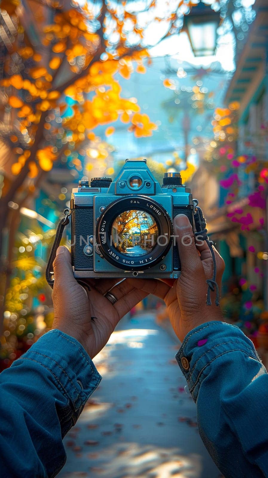 Hand holding a vintage camera by Benzoix
