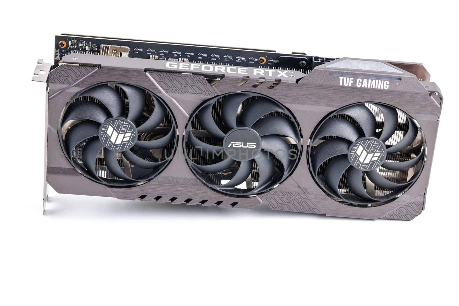 NVIDIA RTX 3060 OC 12g TUF Gaming graphics card on white background by z1b