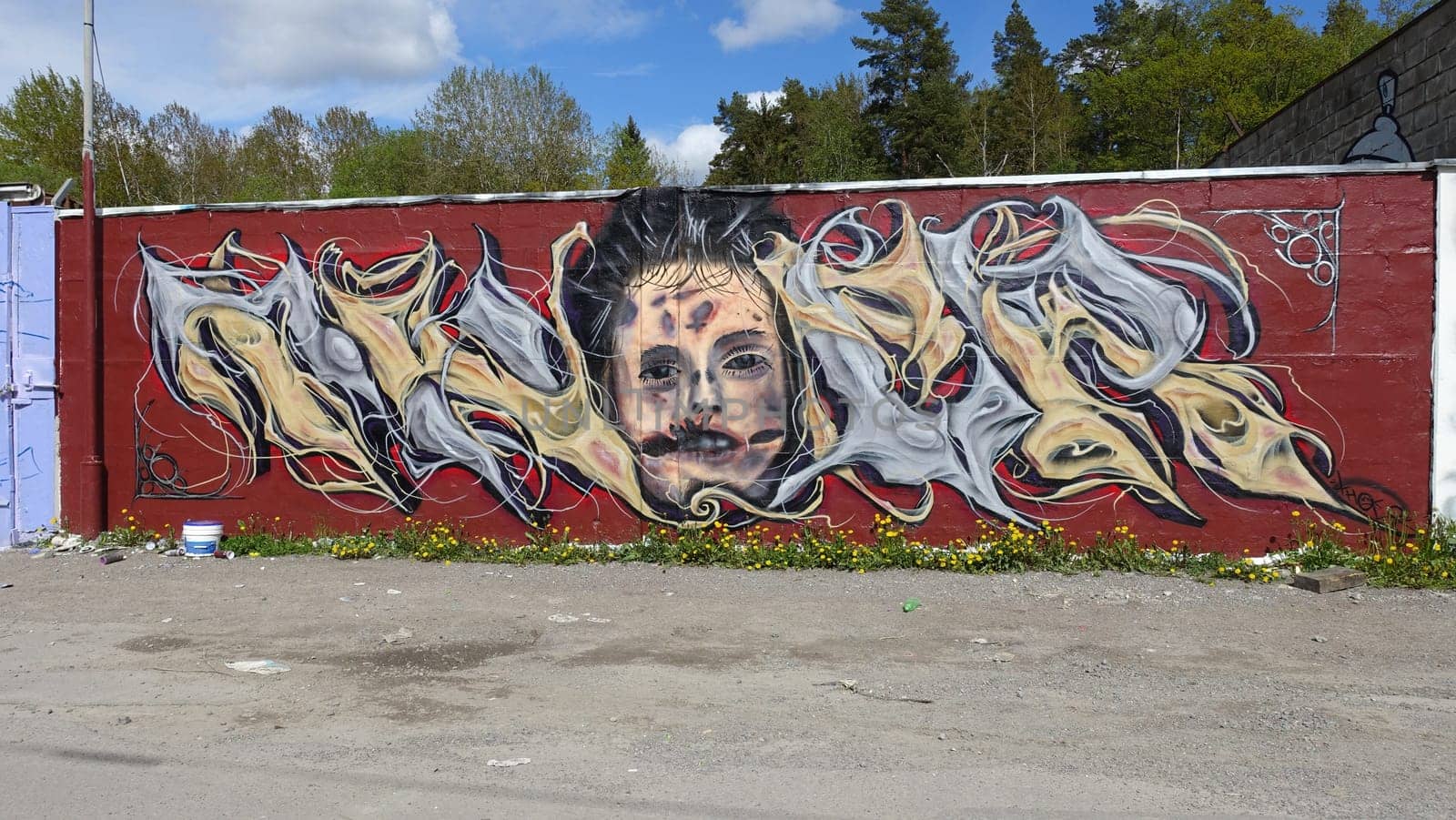 Stockholm, Sweden, May 23 2021. Graffiti exhibition on the outskirts of the city. by Jamaladeen