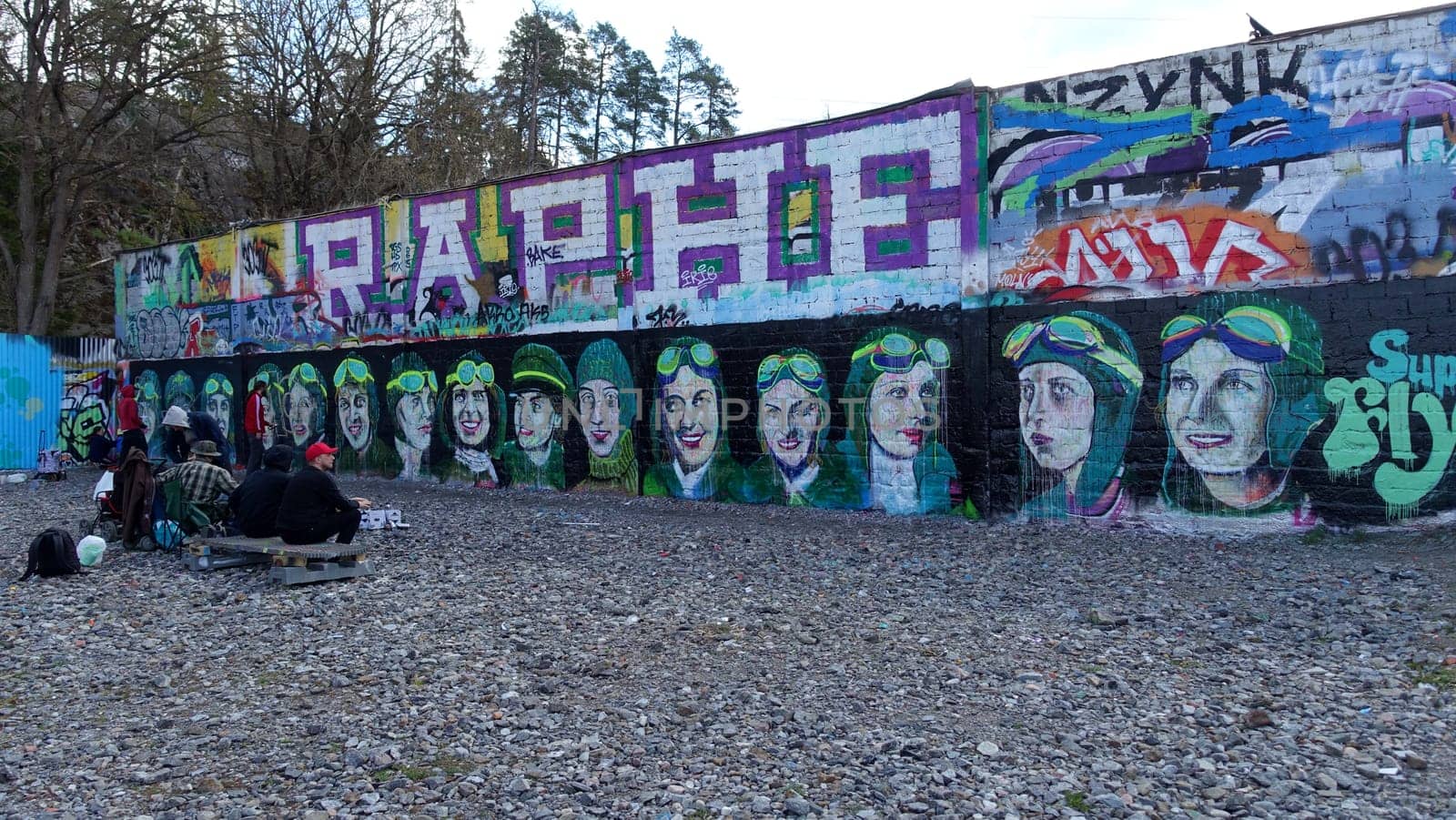 Stockholm, Sweden, May 08 2021. Graffiti exhibition on the outskirts of the city. by Jamaladeen