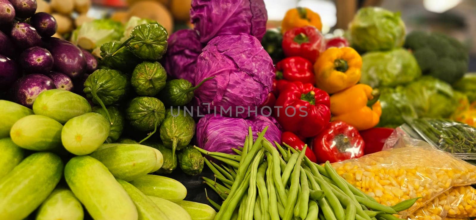 Composition with assorted raw organic vegetables. Detox diet consist of colorful vegetables local market produce