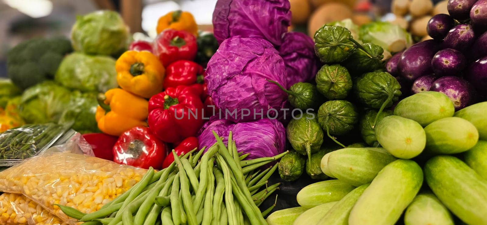 Composition with assorted raw organic vegetables. Detox diet consist of colorful vegetables local market produce
