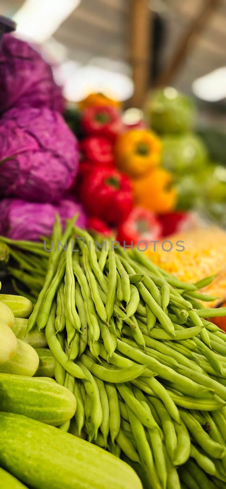 Composition with assorted raw organic vegetables. Detox diet consist of colorful vegetables local market produce