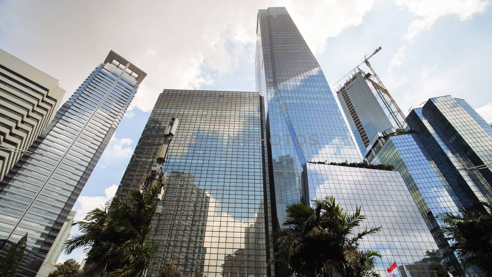 The streets of the skyscrapers of Jakarta, the capital of Indonesia