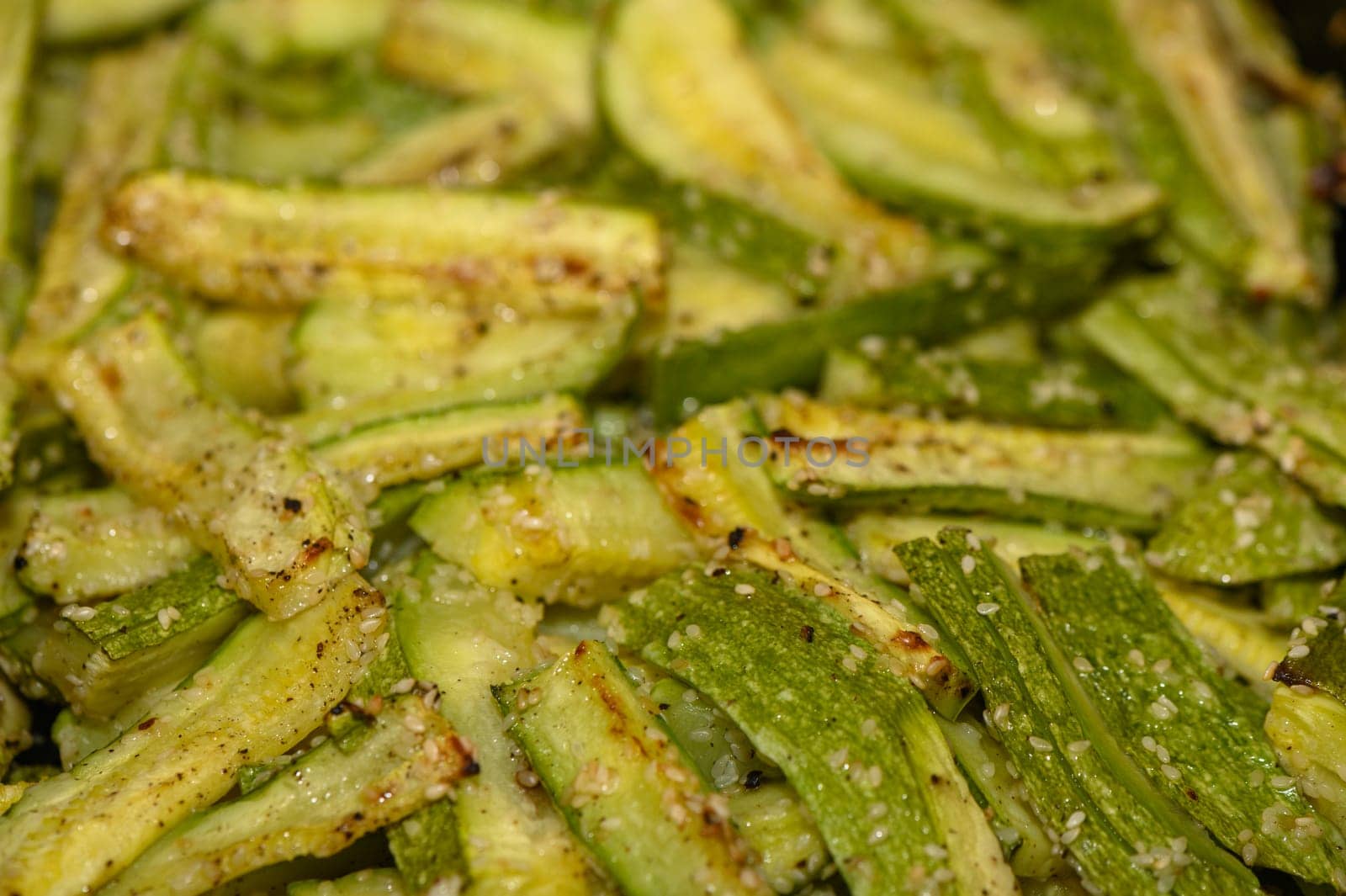 baked zucchini cut into sticks cooked in the oven 3