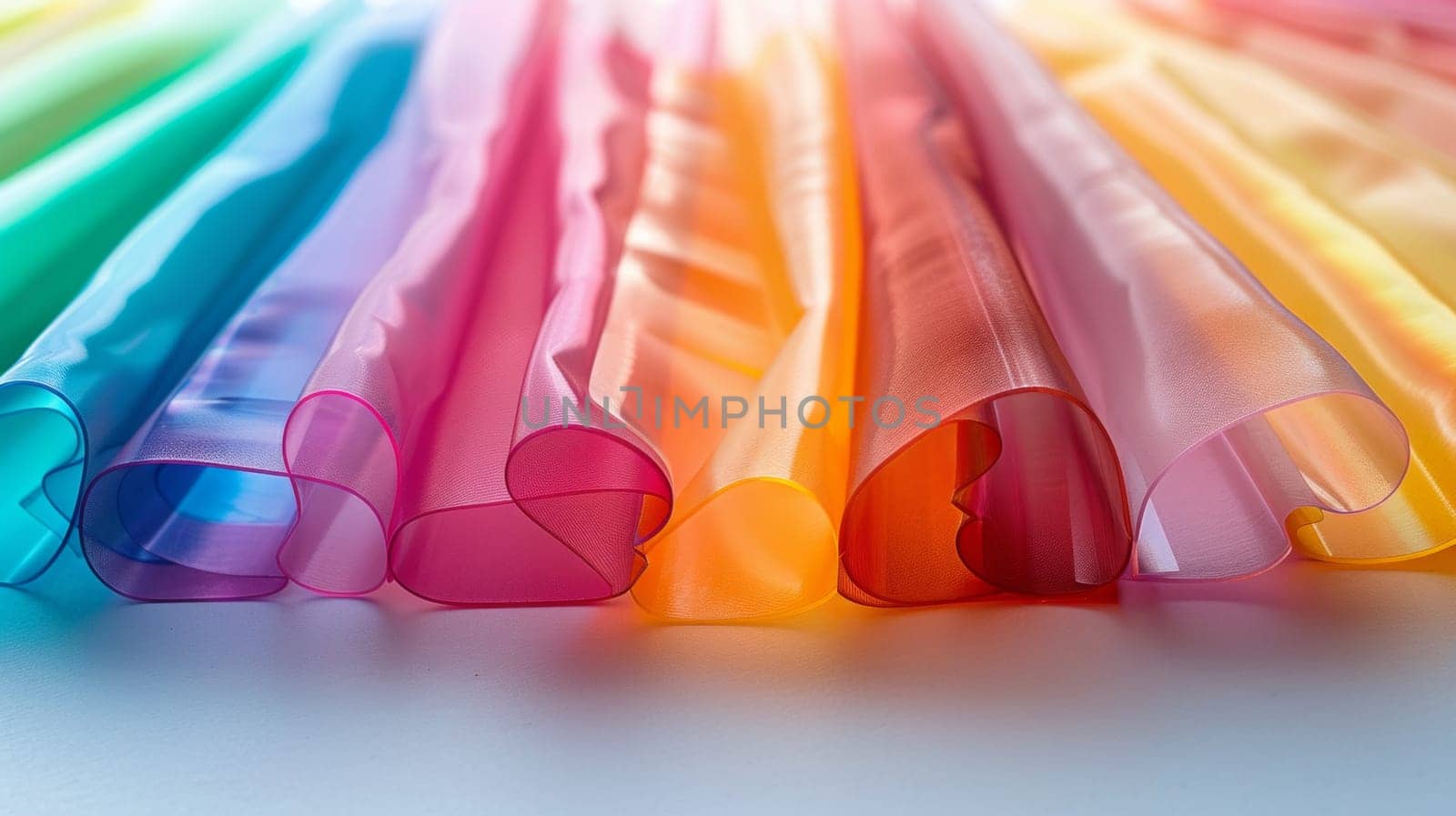 A close up of a bunch of colorful fabric on top of each other