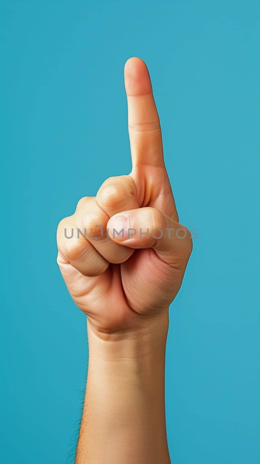 A hand pointing to the right with a finger on its thumb