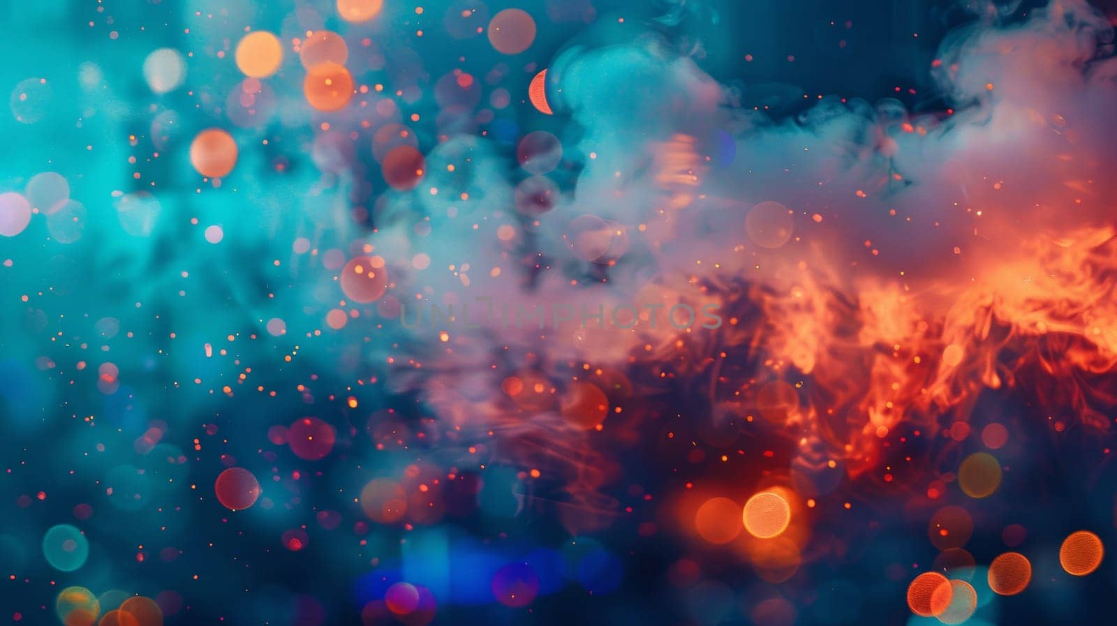 A blurry image of a colorful background with many lights