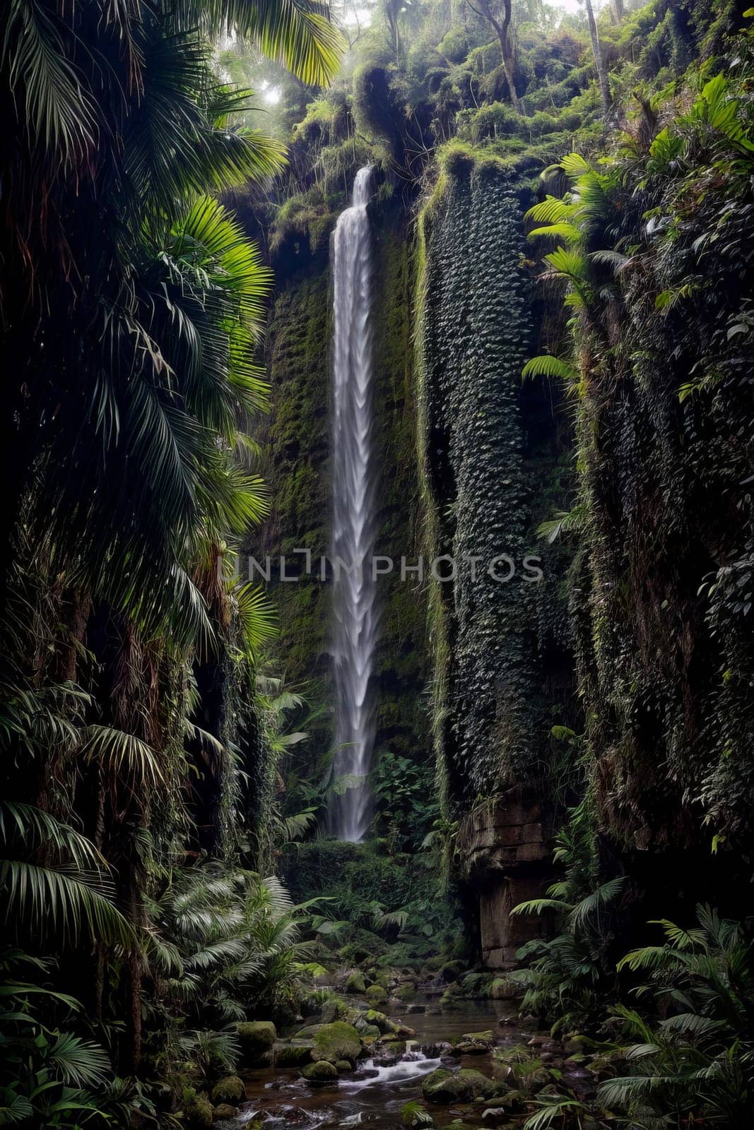 Charming mountain waterfall by applesstock