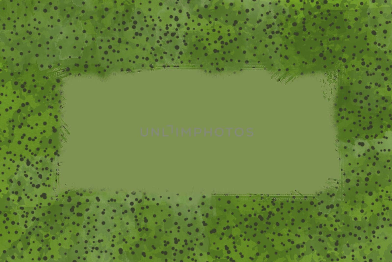 Green Square With BlaA green square with evenly spaced black dots scattered across its surface. The dots are neatly arranged, creating a pattern that contrasts sharply against the green background.ck Dots. High quality photo