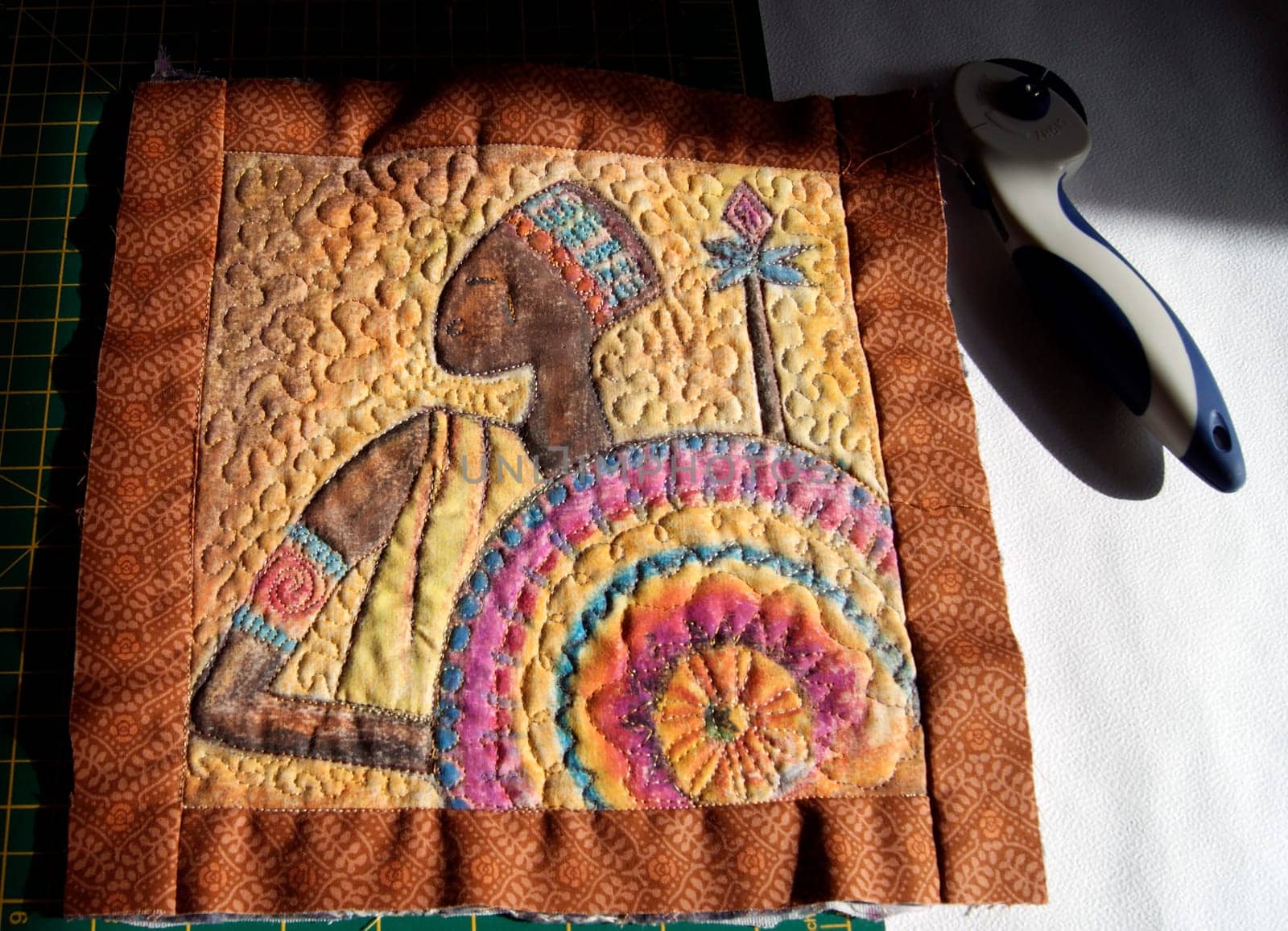 close up of sewing african. High quality photo