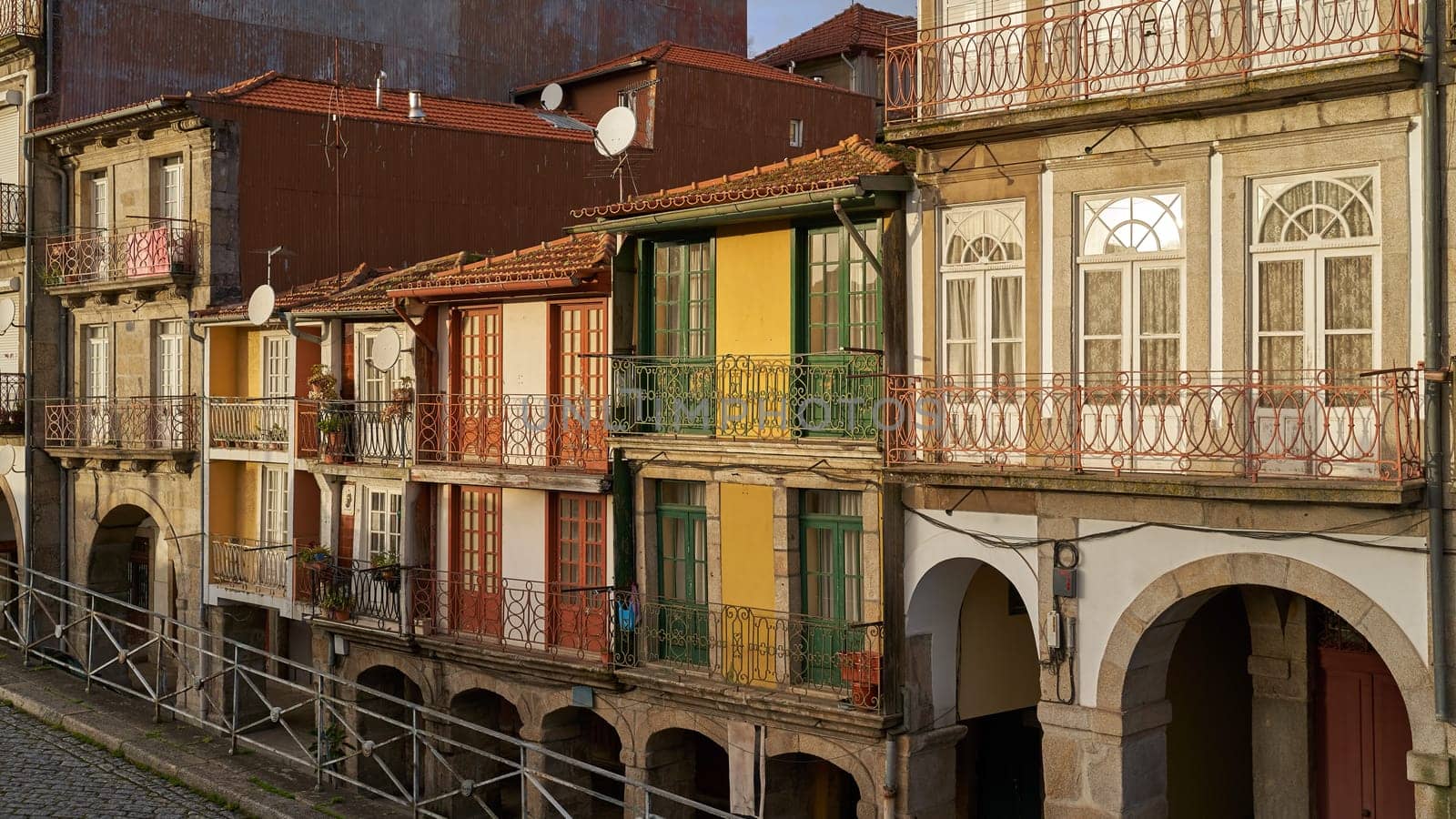 Porto, Portugal. Cozy small building in the old town.