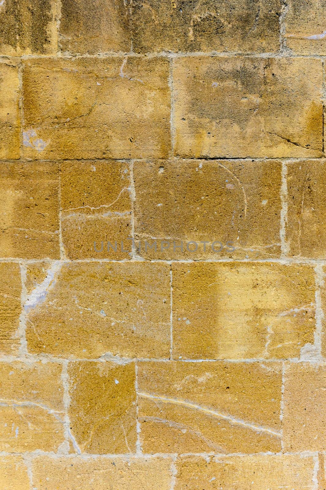 Orange Yellow Brick Wall with Long Bricks for Interesting Background 2