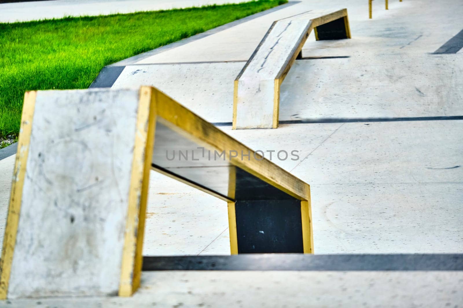 Jumps and Ramps in a Skateboard Park