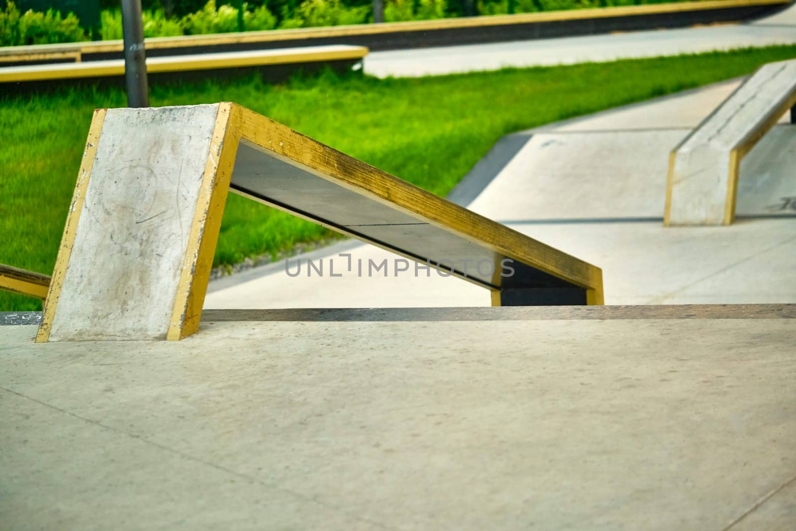 Jumps and Ramps in a Skateboard Park. general plan by lempro