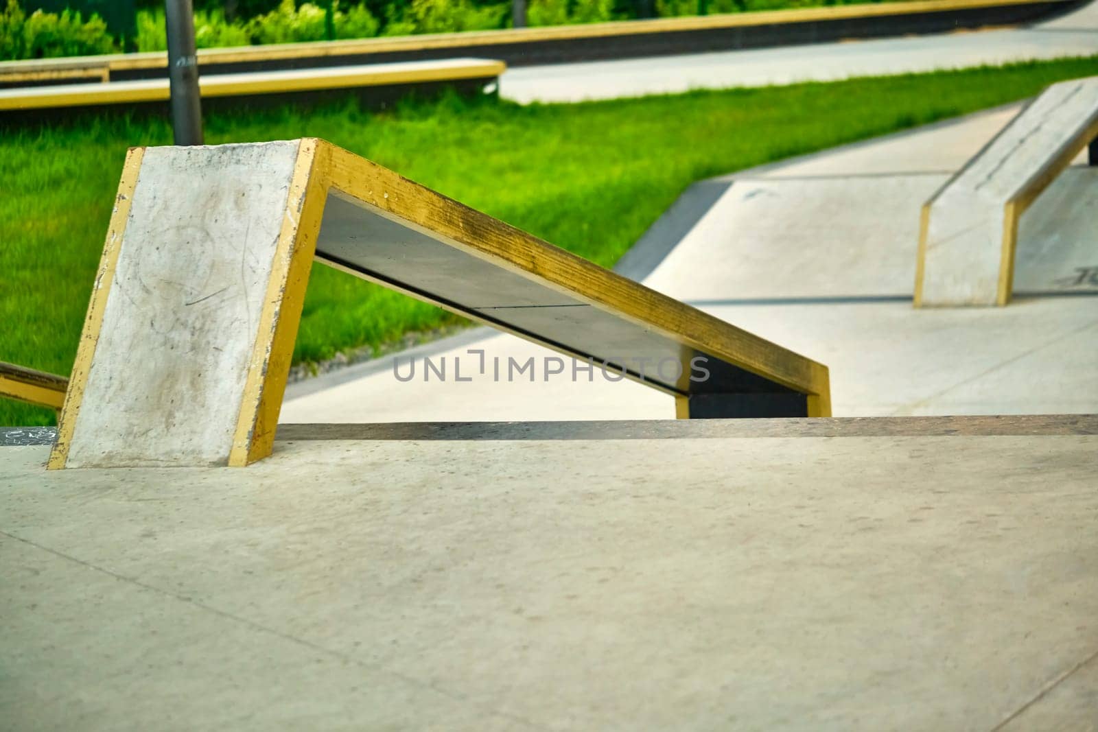 Jumps and Ramps in a Skateboard Park. general plan by lempro