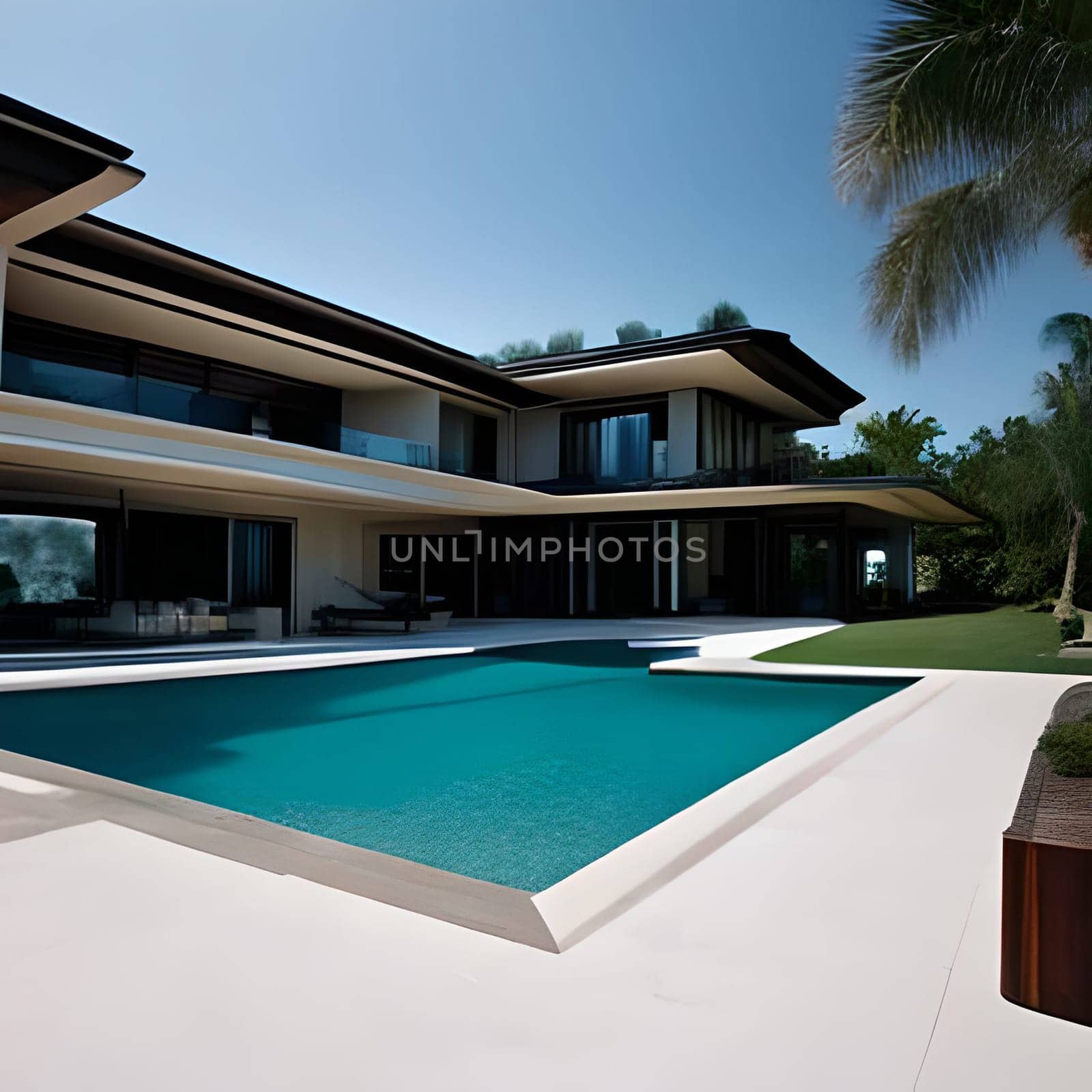 Luxury living Home ,3d render  Picture is AI-generated illustration.