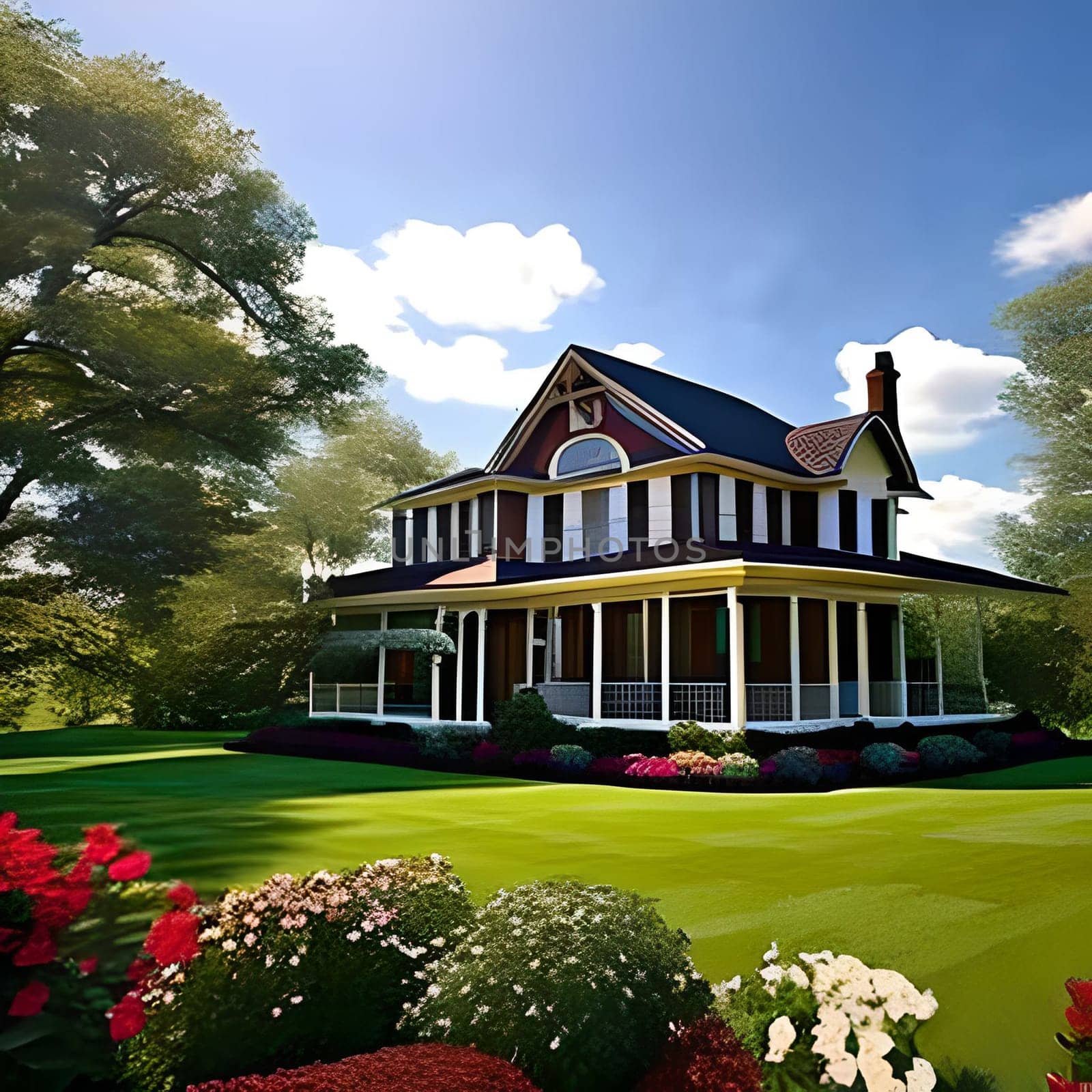 Magical Luxury Home Picture is AI-generated illustration.