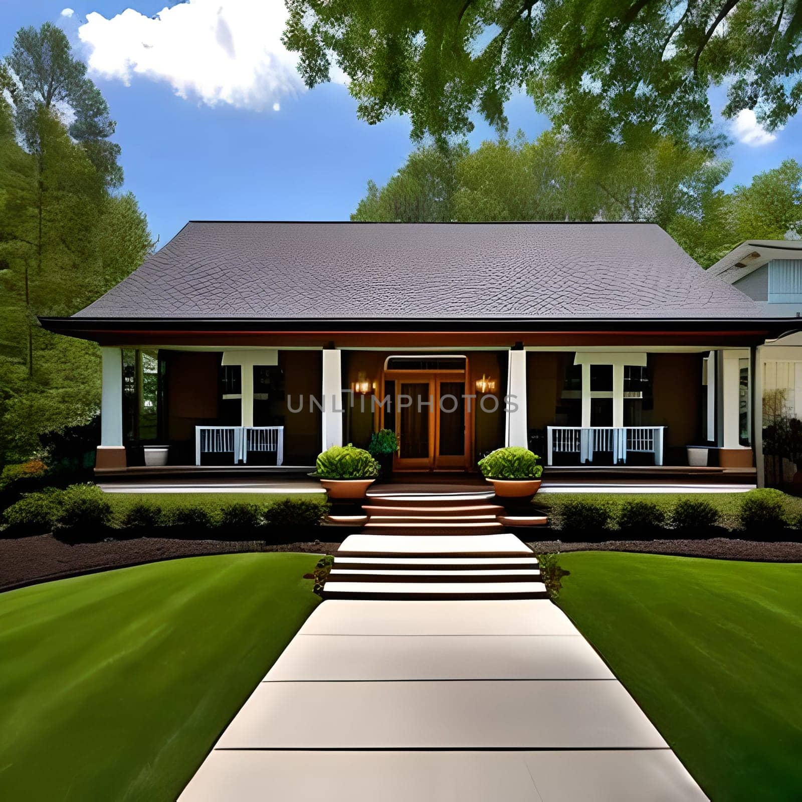 Magical Luxury Home Picture is AI-generated illustration.