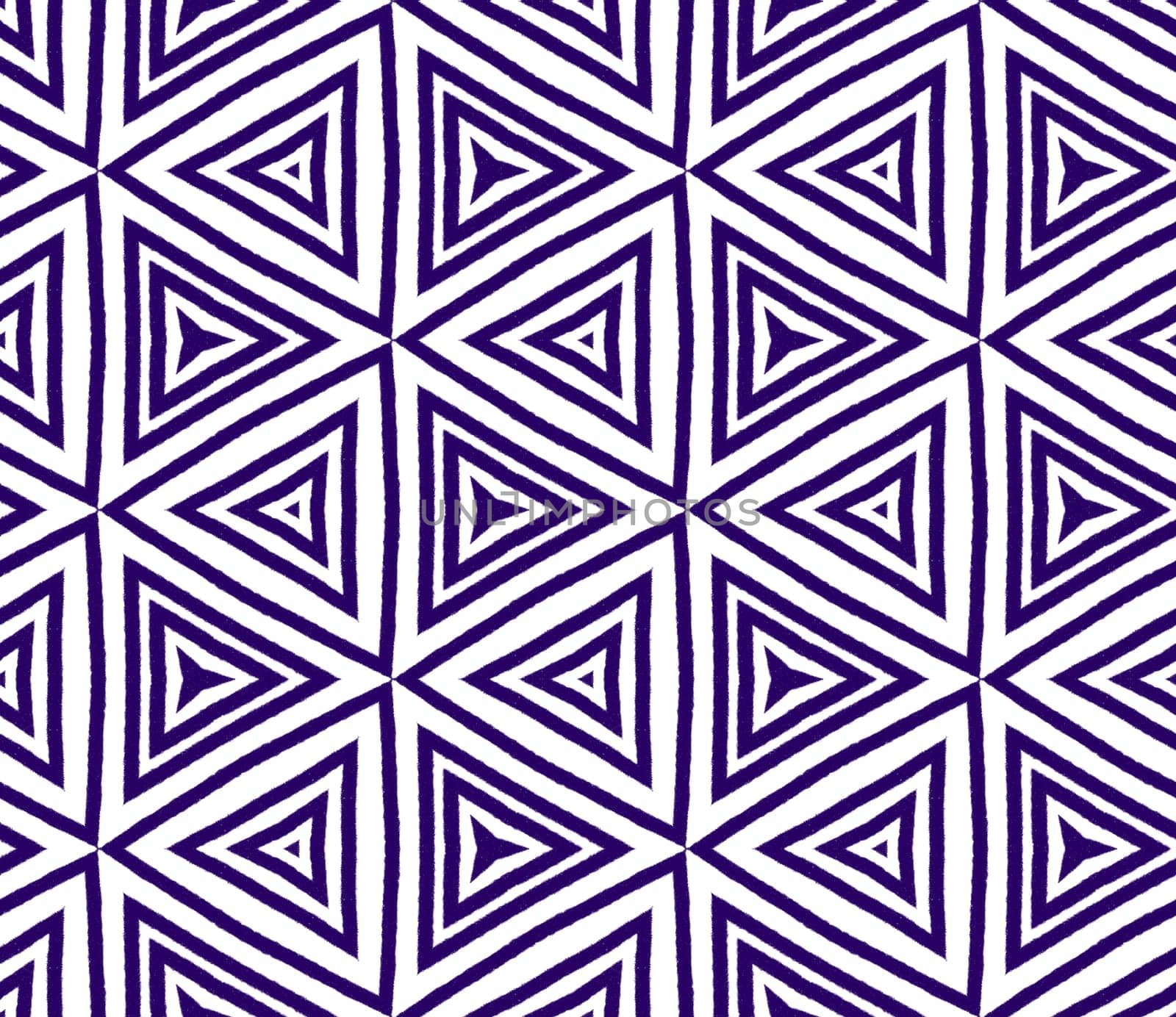 Ethnic hand painted pattern. Purple symmetrical by beginagain