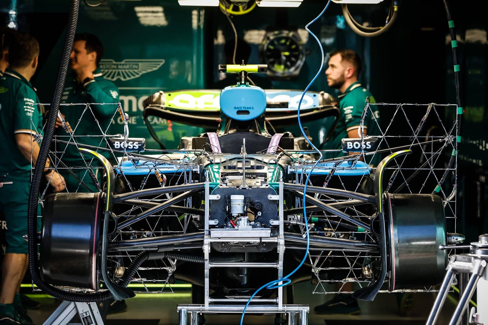 MELBOURNE, AUSTRALIA - MARCH 21: Aston Martin Aramco F1 Team at the 2024 Australian Grand Prix at Albert Park in Melbourne, Australia