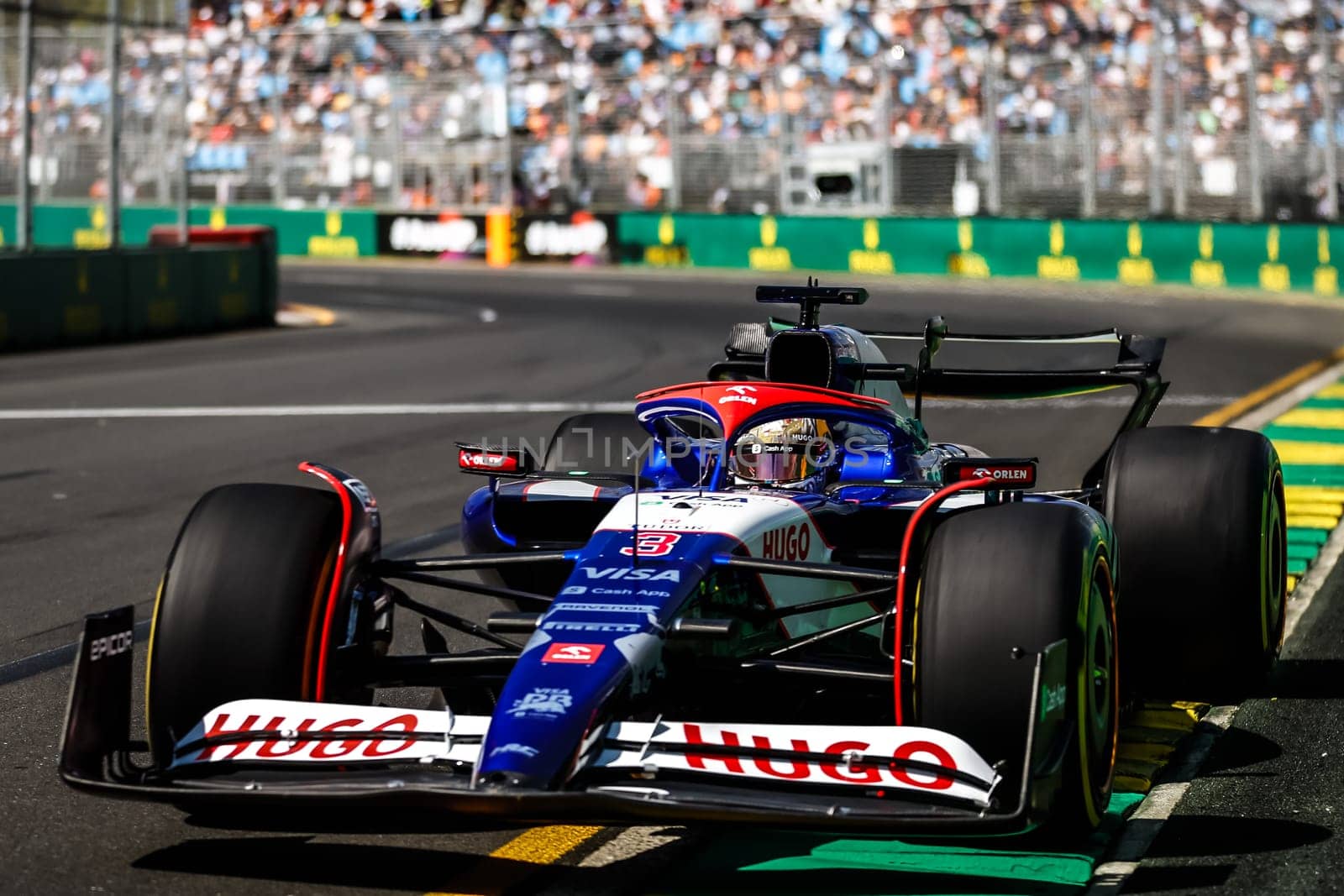 MELBOURNE, AUSTRALIA - MARCH 22: Daniel Ricciardo of Australia drives the Visa Cash App RB Formula One Team VCARB 01 during first practice in the 2024 Australian Grand Prix at Albert Park in Melbourne, Australia