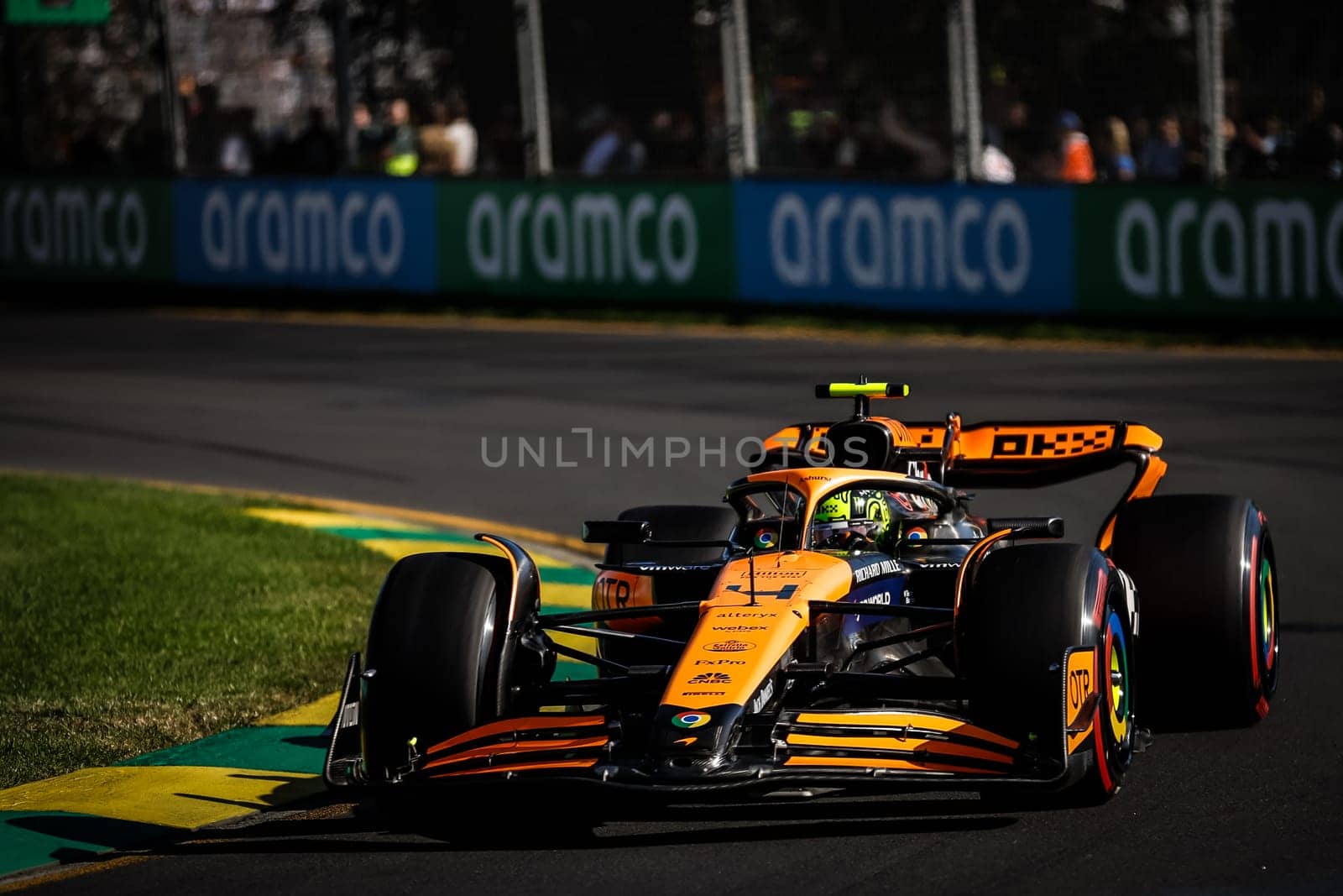 MELBOURNE, AUSTRALIA - MARCH 22: Lando Norris of Great Britain drives the McLaren MCL38 during second practice in the 2024 Australian Grand Prix at Albert Park in Melbourne, Australia