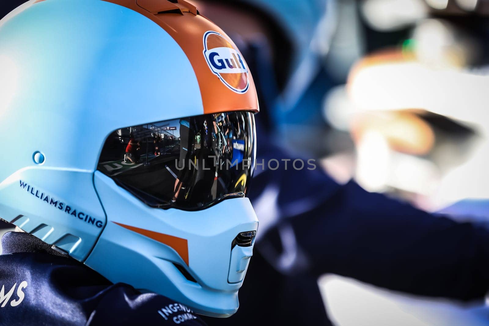 MELBOURNE, AUSTRALIA - MARCH 21: Williams Racing practicing pit stops at the 2024 Australian Grand Prix at Albert Park in Melbourne, Australia