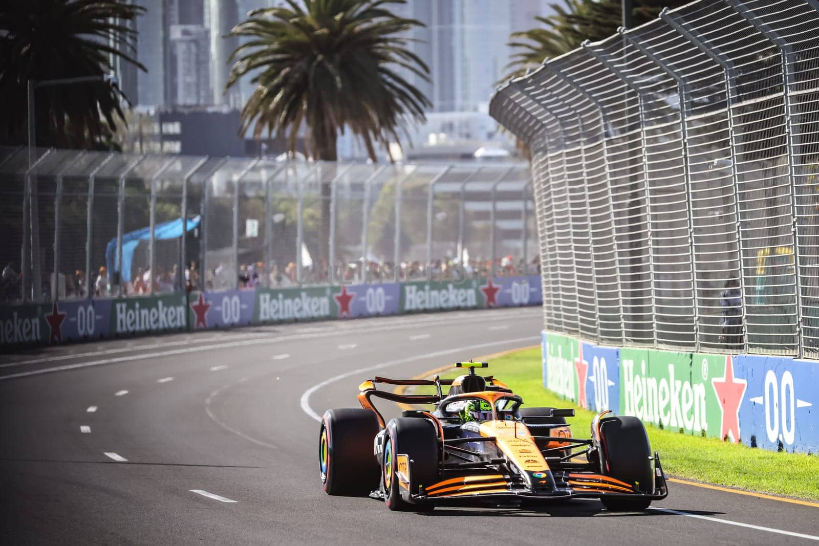 MELBOURNE, AUSTRALIA - MARCH 23: Lando Norris of Great Britain drives the McLaren MCL38 during qualifying in the 2024 Australian Grand Prix at Albert Park in Melbourne, Australia