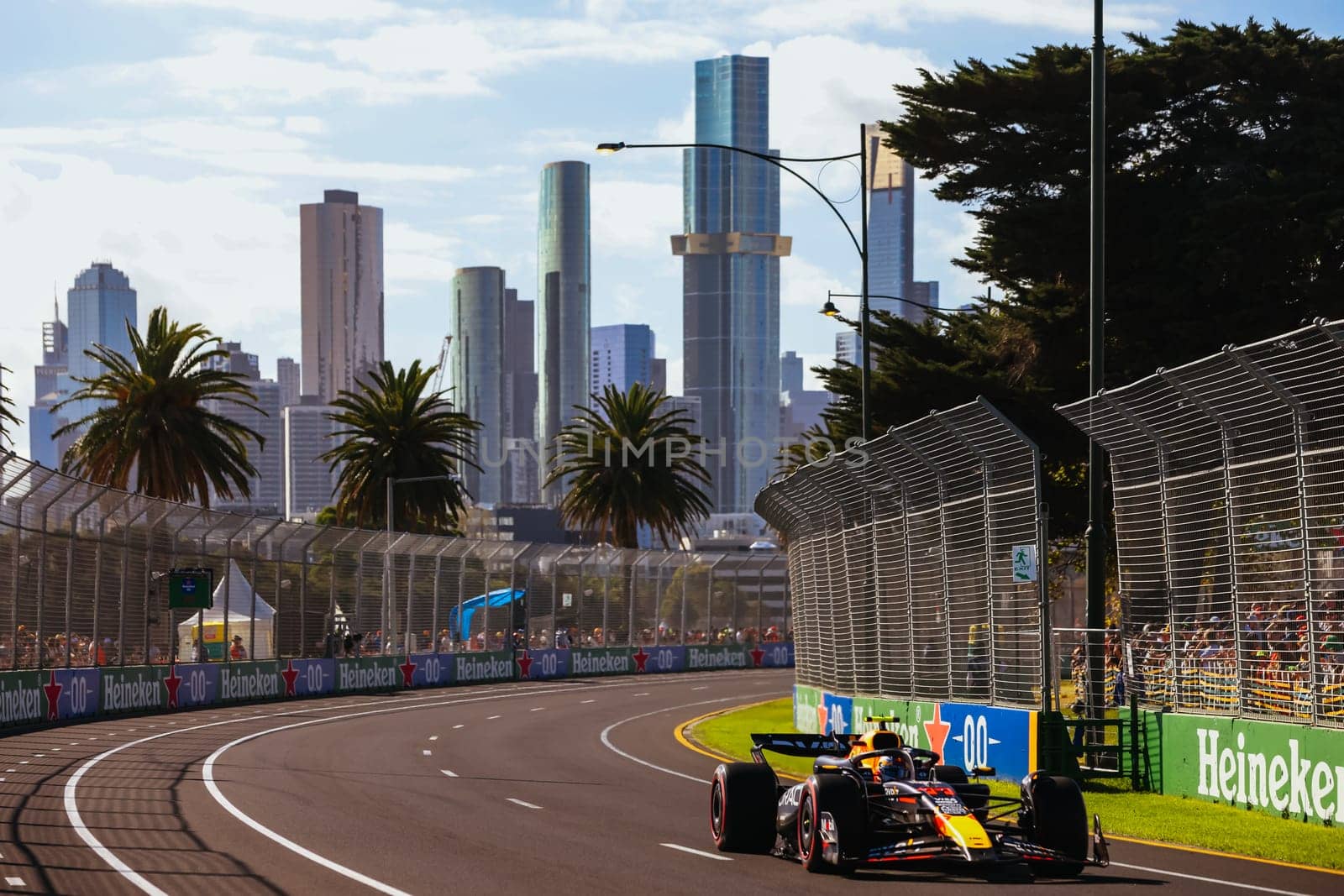 MELBOURNE, AUSTRALIA - MARCH 23: Sergio Perez of Mexico drives the Oracle Red Bull Racing RB20 during qualifying in the 2024 Australian Grand Prix at Albert Park in Melbourne, Australia