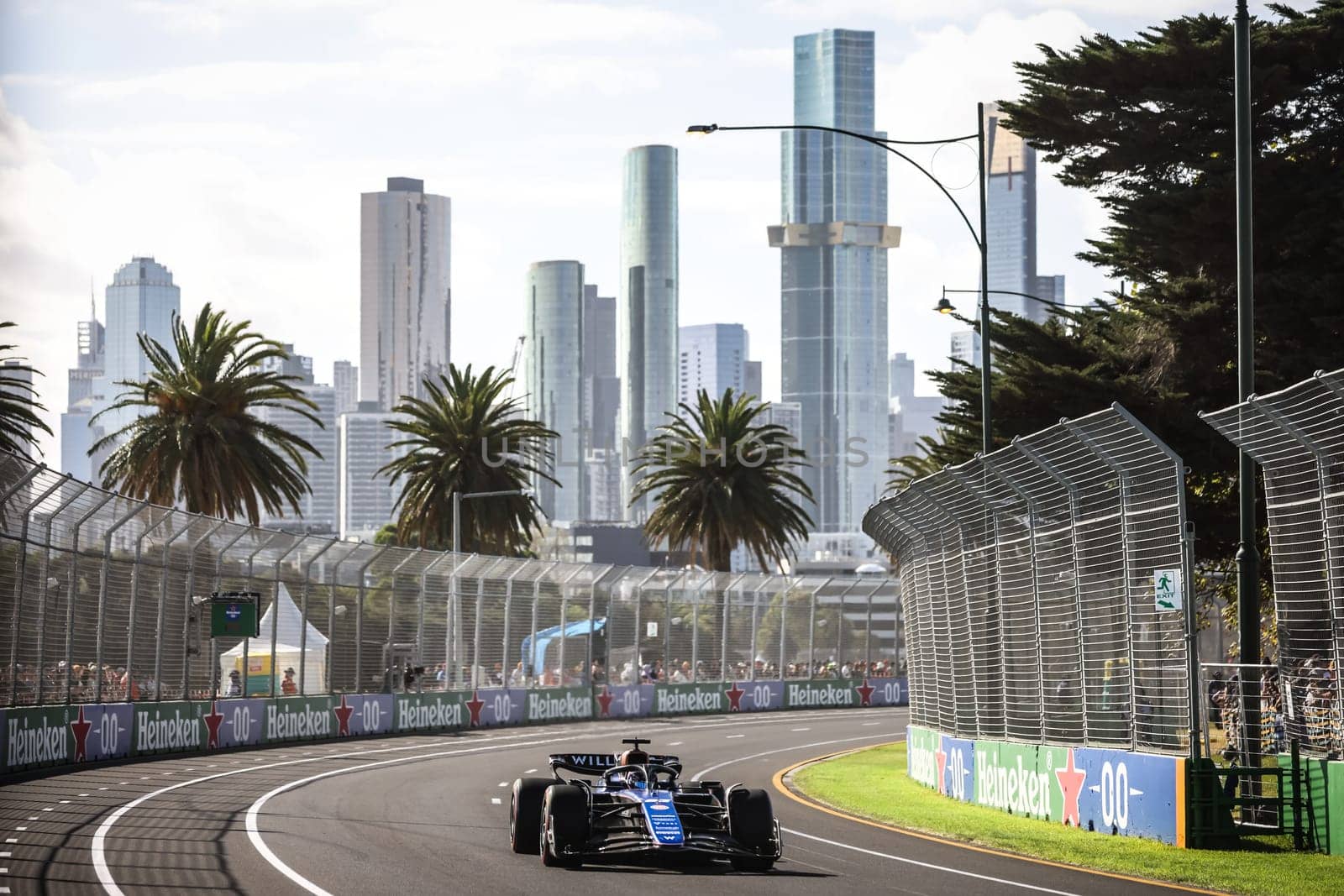 MELBOURNE, AUSTRALIA - MARCH 23: Alexander Albon of Thailand drives the Williams FW46 Mercedes during qualifying in the 2024 Australian Grand Prix at Albert Park in Melbourne, Australia