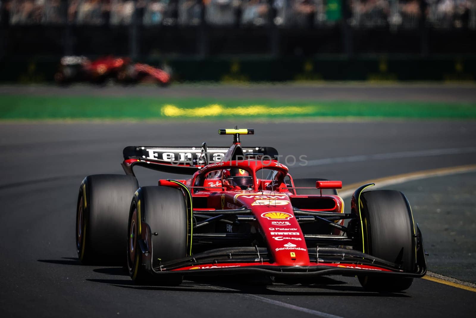 MELBOURNE, AUSTRALIA - MARCH 24: Carlos Sainz of Spain drives the Ferrari SF-24 during the 2024 Australian Grand Prix at Albert Park in Melbourne, Australia