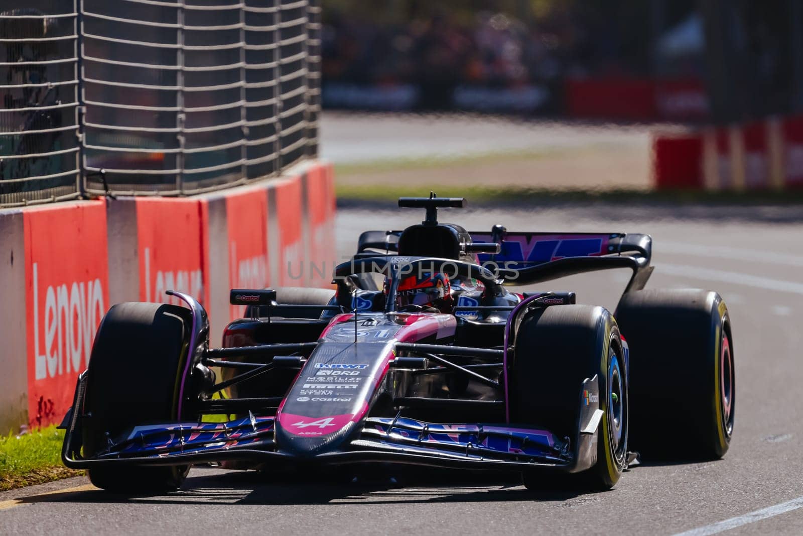 MELBOURNE, AUSTRALIA - MARCH 22: Esteban Ocon of France drives the Alpine A524 Renault during second practice in the 2024 Australian Grand Prix at Albert Park in Melbourne, Australia