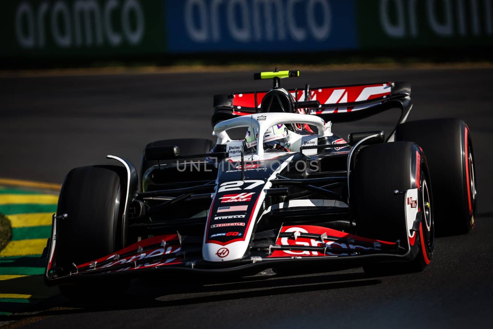 MELBOURNE, AUSTRALIA - MARCH 22: Nico Hulkenberg of Germany drives the Haas F1 VF-24 Ferrari during second practice in the 2024 Australian Grand Prix at Albert Park in Melbourne, Australia