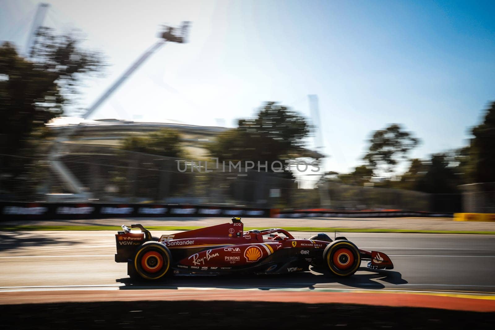 MELBOURNE, AUSTRALIA - MARCH 22: Carlos Sainz of Spain drives the Ferrari SF-24 during second practice in the 2024 Australian Grand Prix at Albert Park in Melbourne, Australia