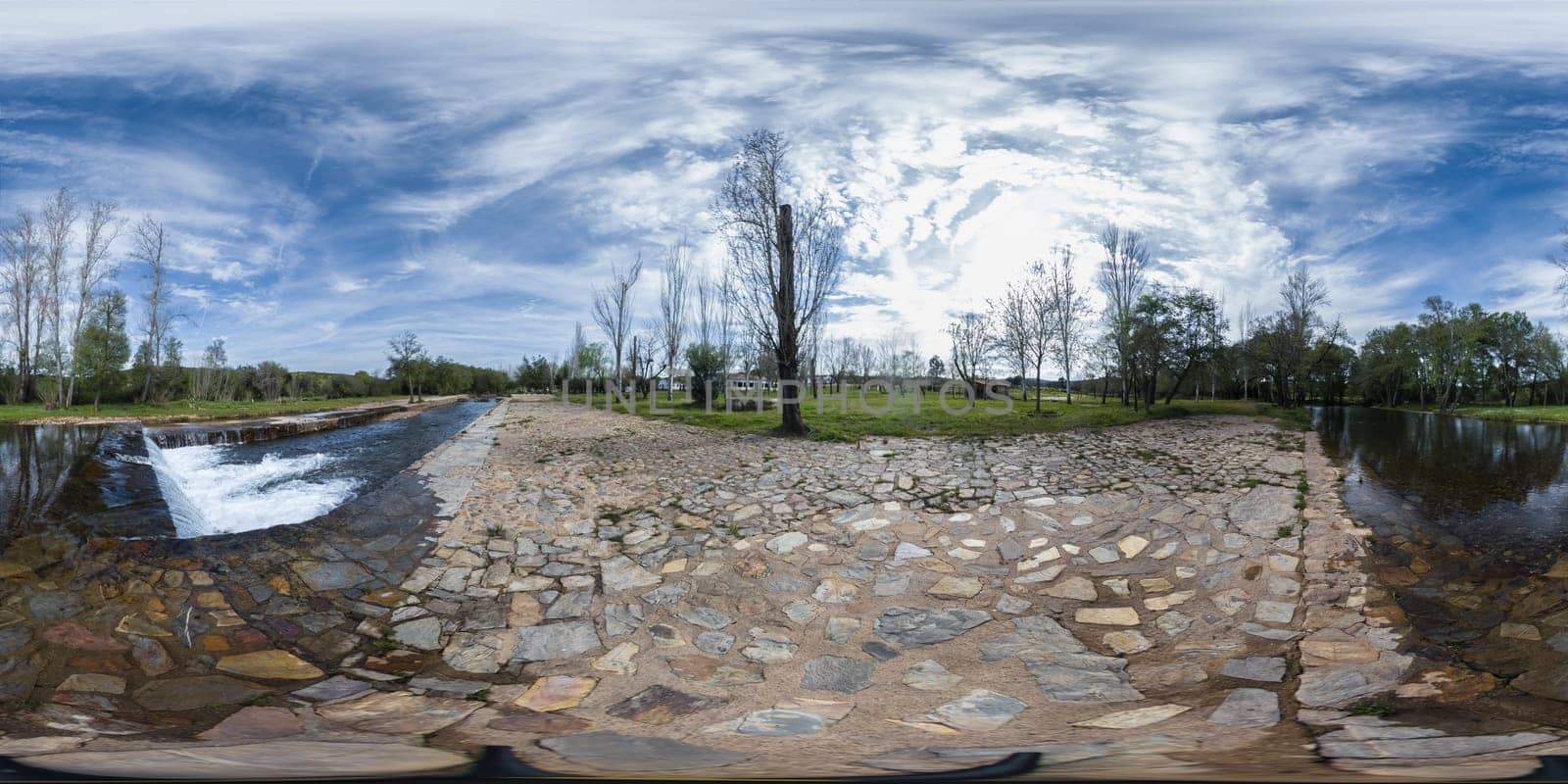 360 Natural water pool in La Codosera, Extremadura, Spain