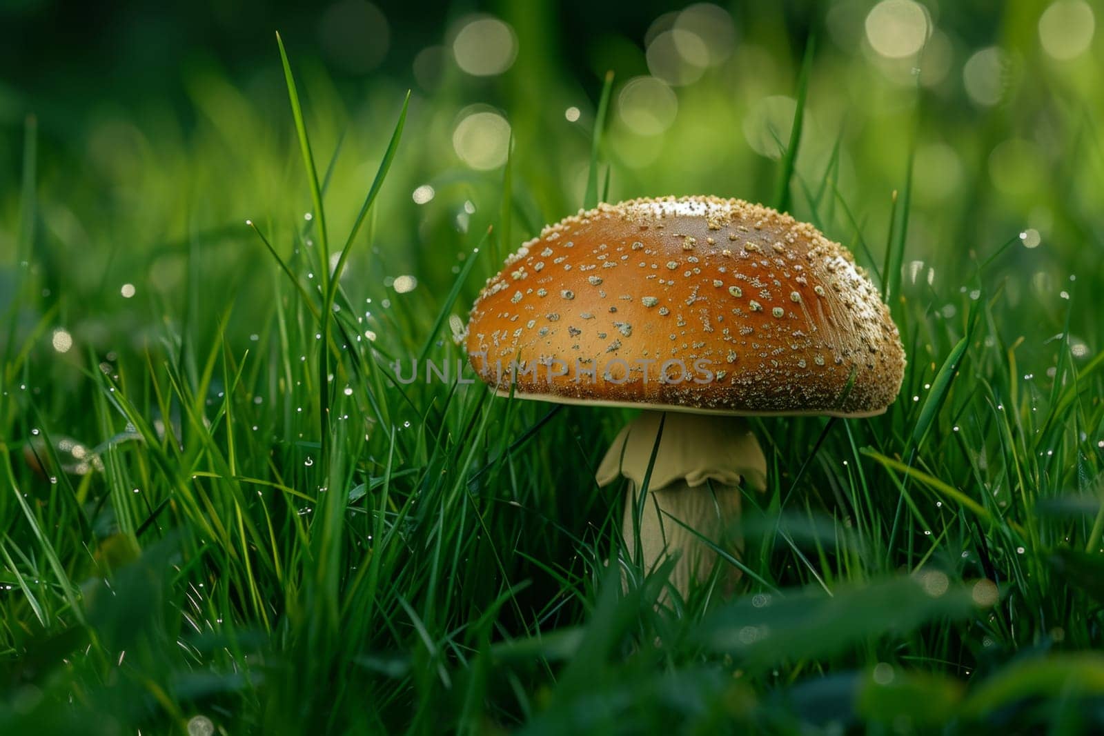 Mushroom fly agaric growing in the forest. Mushroom picking concept by Lobachad